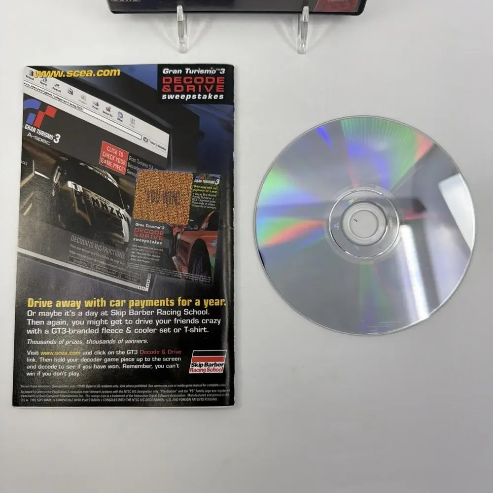 Gran Turismo 3 A-Spec PS2 PlayStation 2 CIB Complete Tested Racing Game 2001